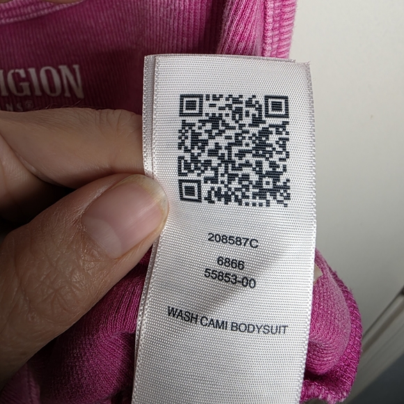 True Religion Fuchsia Vintage Wash Cami Bodysuit - Picture 6 of 11